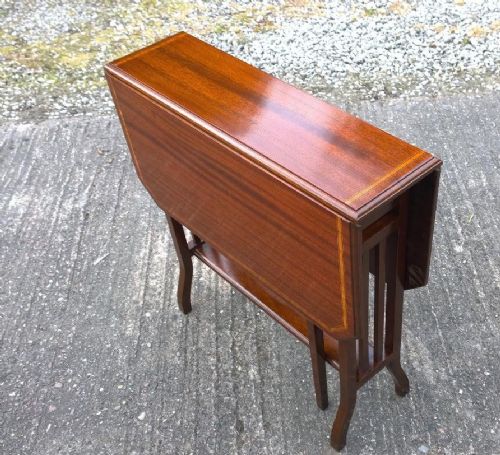 Very Clean Mahogany Inlaid Sutherland Occasional Table