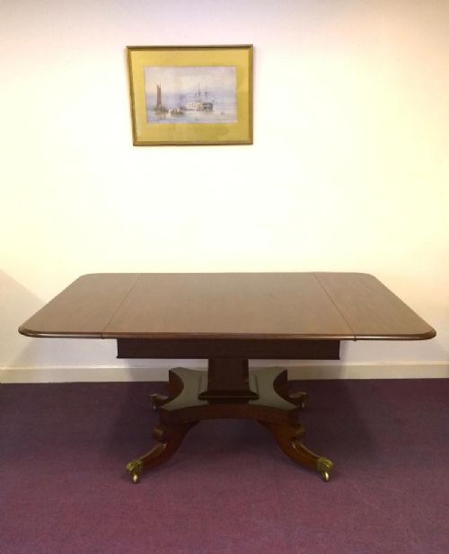 Early 1800s Mahogany Pedestal Dining Table, Good Six Seater.