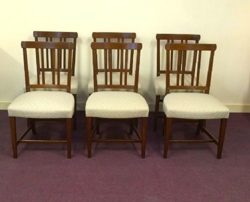 Set of Six Georgian Mahogany Dining Chairs, Lovely Condition