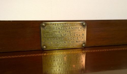 fig 1. Very Tidy Inlaid Mahogany music cabinet.
