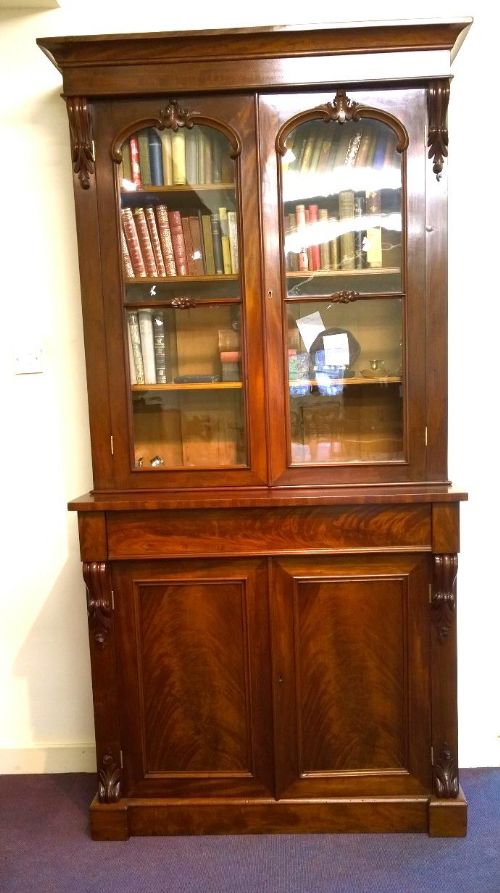 Most Handsome 19th Century Mahogany Bookcase