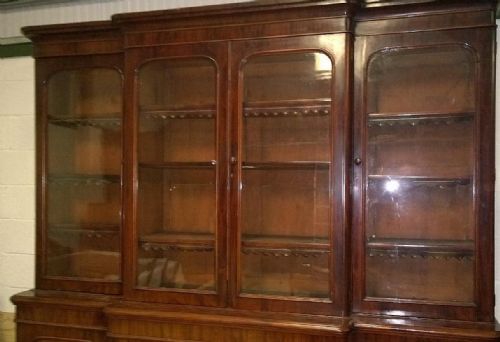 IMPRESSIVE 19TH CENTURY MAHOGANY 4 DOOR LIBRARY BOOKCASE - ADDITIONAL PHOTO 6