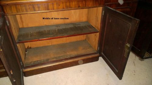 IMPRESSIVE 19TH CENTURY MAHOGANY 4 DOOR LIBRARY BOOKCASE - ADDITIONAL PHOTO 7