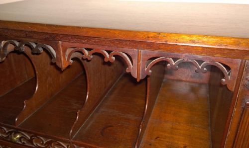 MOST IMPRESSIVE GEORGIAN MAHOGANY BUREAU WITH CHIPPENDALE INTERIOR - ADDITIONAL PHOTO 3