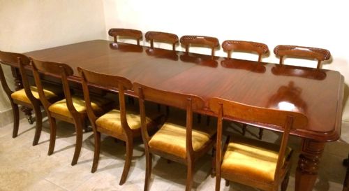 fig 2. 19th Century Mahogany 12 .14 seat dining table