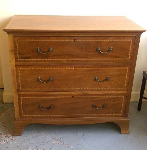 Inlaid Mahogany Chest of Drawers Circa 1900