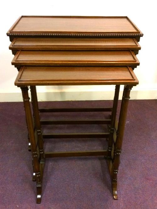 Nest of 4 Mahogany Tables, Very Clean and Tidy.