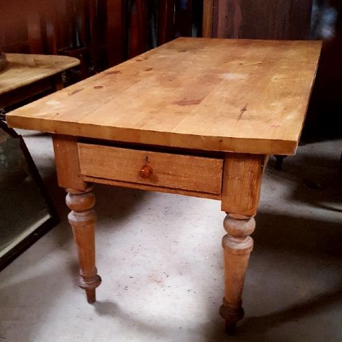 19th Century Farmhouse Kitchen Table Seats 8