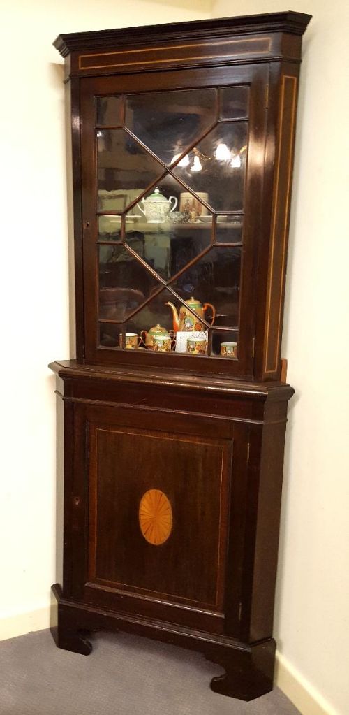Inlaid Corner Display Cabinet. Serious Bargain to Clear