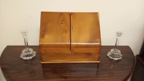 Golden Oak Desk Tidy, Letter Rack