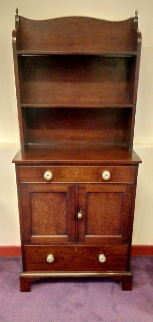 Very Neat Chiffioner with Display or Bookcase Above. 19thc Mahogany