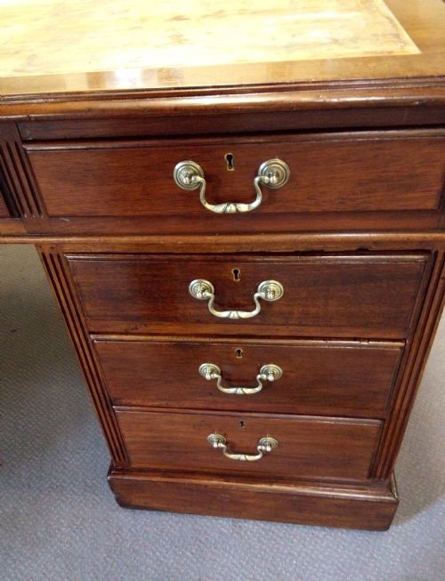 fig 1. Substantial very tidy Mahogany Partners Desk