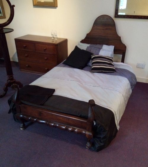 Tidy Single Bed in Queen Anne Style with Scroll Base.