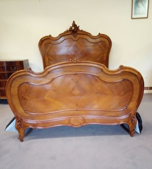 French Walnut Double Bed in Nice Tidy Condition