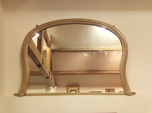 Nice Shape, 19th C  Gilt Overmantle Mirror