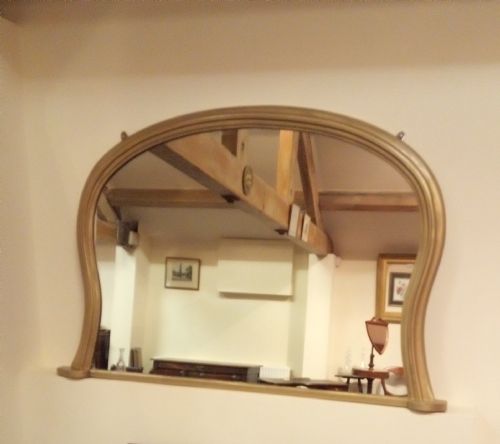 fig 1. Nice shape, 19th C gilt overmantle mirror