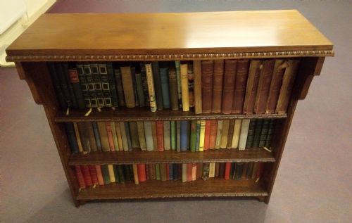 Very Clean Oak Open Fronted Bookcase.