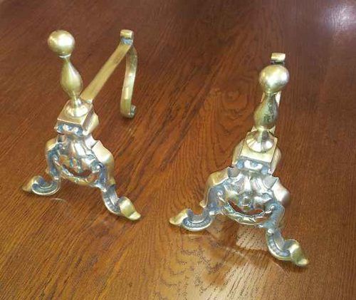 Pair attractive Andirons or fire dogs