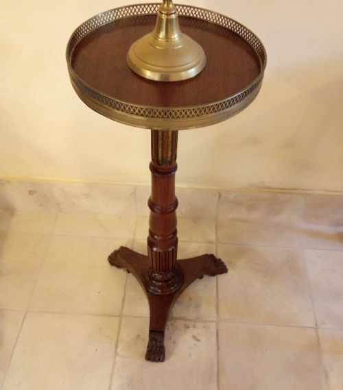 Brass Trimed Regency Mahogany Display Stand