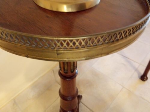 fig 1. Brass trimed Regency Mahogany display stand