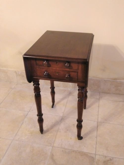 Very Clean 19thc Mahogany Work Table.
