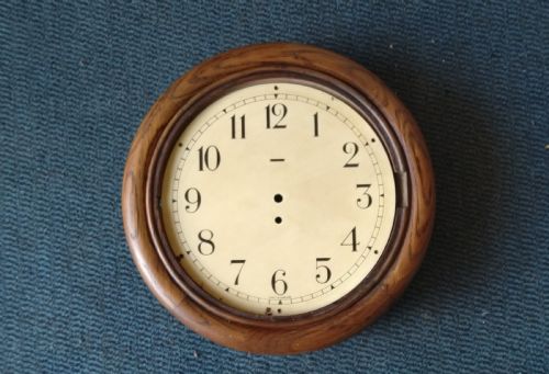 School Clock Case and Face in Oak