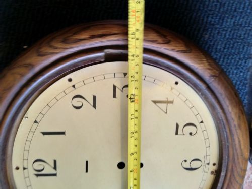 fig 1. School clock case and face in oak