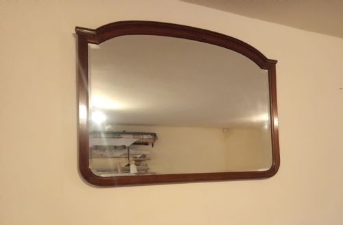 Edwardian Inlaid Wall Mirror, Good Shape and Nice and Clean