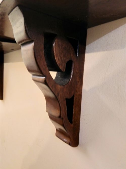 19THC MAHOGANY FUSEE WALL CLOCK WITH BRACKET SUPPORTS - ADDITIONAL PHOTO 4