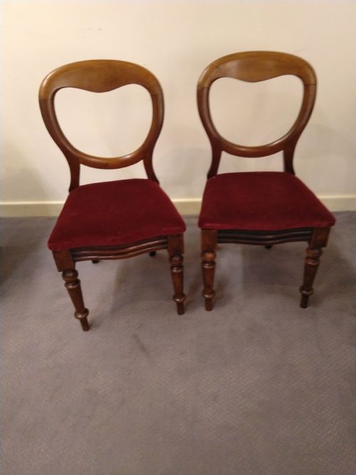 fig 1. Balloon Back Dining Chairs from 1800s