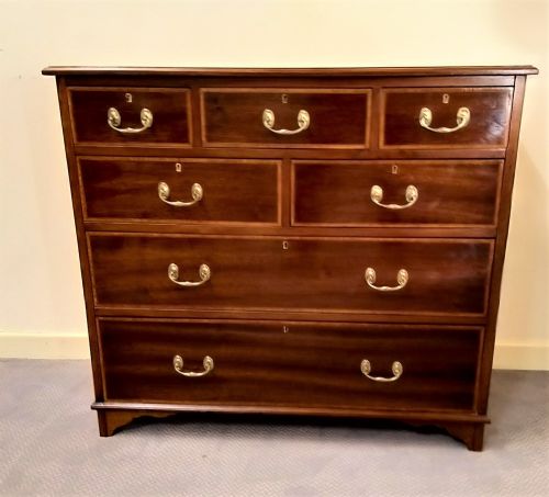 Inlaid Mahogany Chest of Drawers, Really Clean Condition