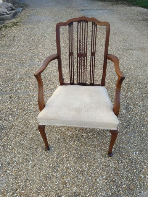 Pretty Little Bedroom Chair in Mahogany
