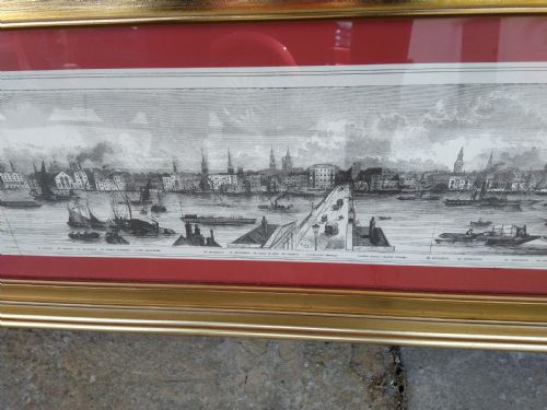 ALONG THE THAMES HUGE LONDON ENGRAVING FOR LONG WALL - ADDITIONAL PHOTO 4