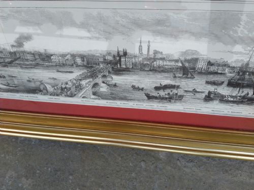ALONG THE THAMES HUGE LONDON ENGRAVING FOR LONG WALL - ADDITIONAL PHOTO 6
