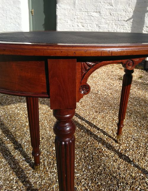 OVAL TABLE FOR WRITING OR AS DRESSING TABLE IN MAHOGANY - ADDITIONAL PHOTO 3