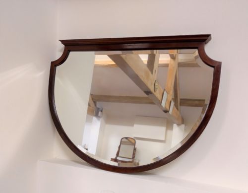 Very Tidy Mahogany Mirror, Bevel Edge, Great Shape