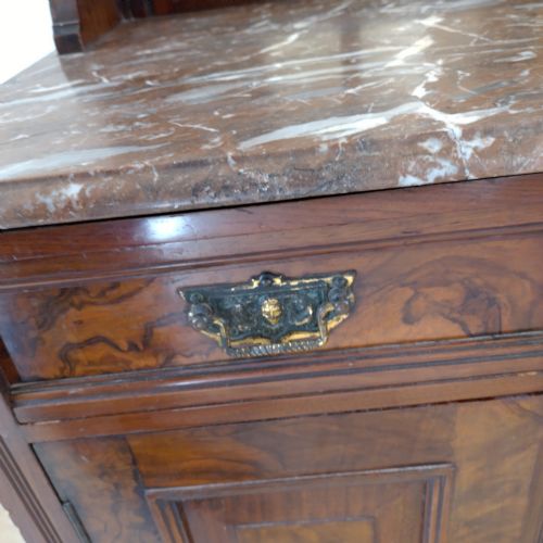 fig 1. Quality walnut server or sideboard circa 1900.