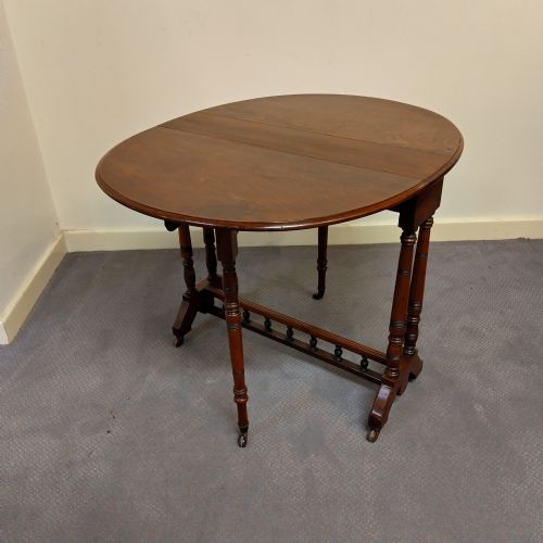 TIDY OVAL SUTHERLAND TABLE LATE 1800S - ADDITIONAL PHOTO 2