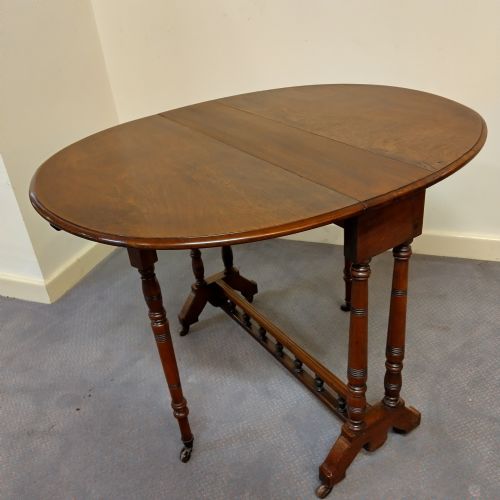 TIDY OVAL SUTHERLAND TABLE LATE 1800S - ADDITIONAL PHOTO 1
