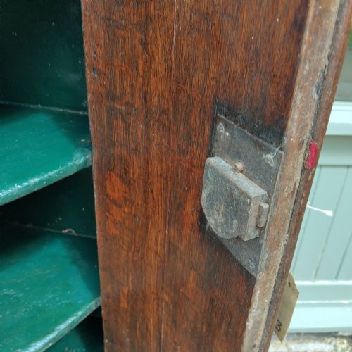 IMPRESSIVE OAK BOW FRONTED CORNER CABINET 1700S - ADDITIONAL PHOTO 6