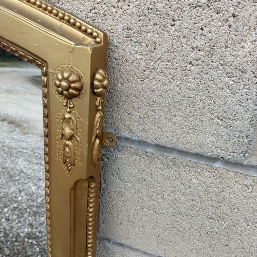 19TH CENTURY GILT OVERMANTLE MIRROR WITH LOVELY DETAILING IN VERY TIDY CONDITION - ADDITIONAL PHOTO 1