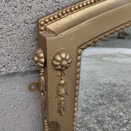 19TH CENTURY GILT OVERMANTLE MIRROR WITH LOVELY DETAILING IN VERY TIDY CONDITION - ADDITIONAL PHOTO 2
