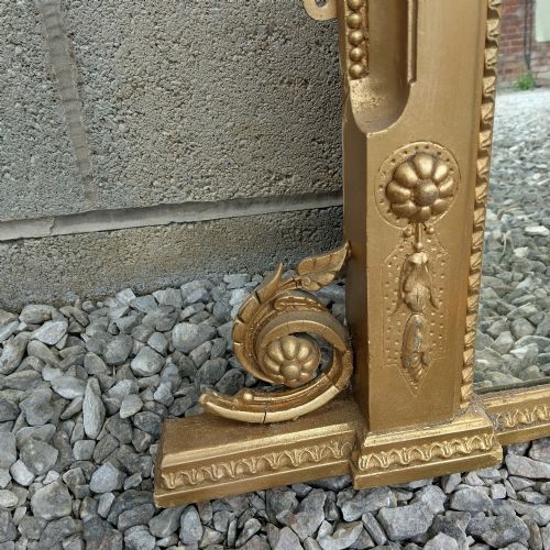 19TH CENTURY GILT OVERMANTLE MIRROR WITH LOVELY DETAILING IN VERY TIDY CONDITION - ADDITIONAL PHOTO 5