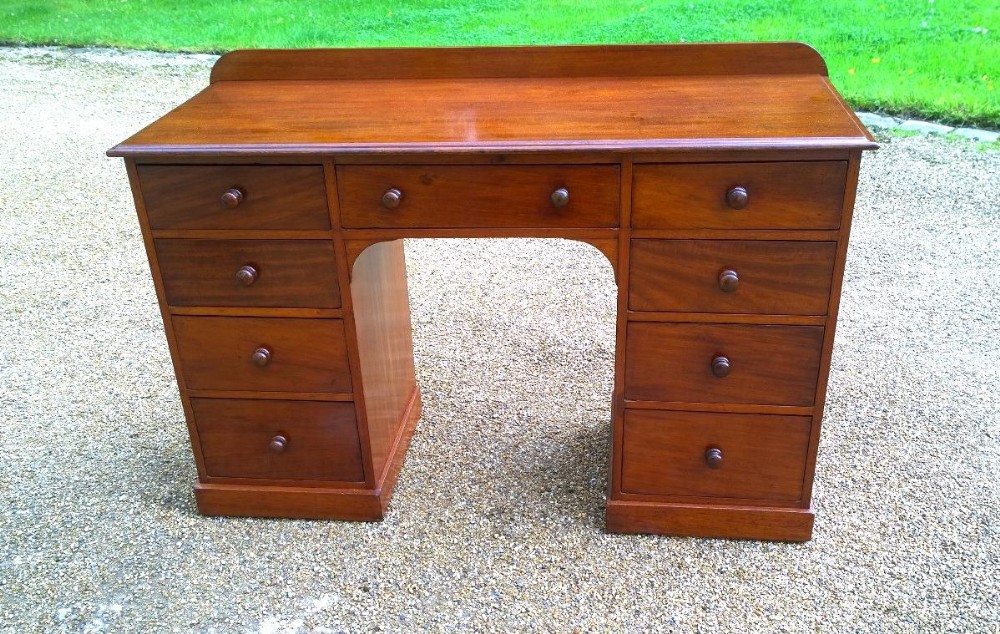 19th Century Mahogany Pedestal Desk