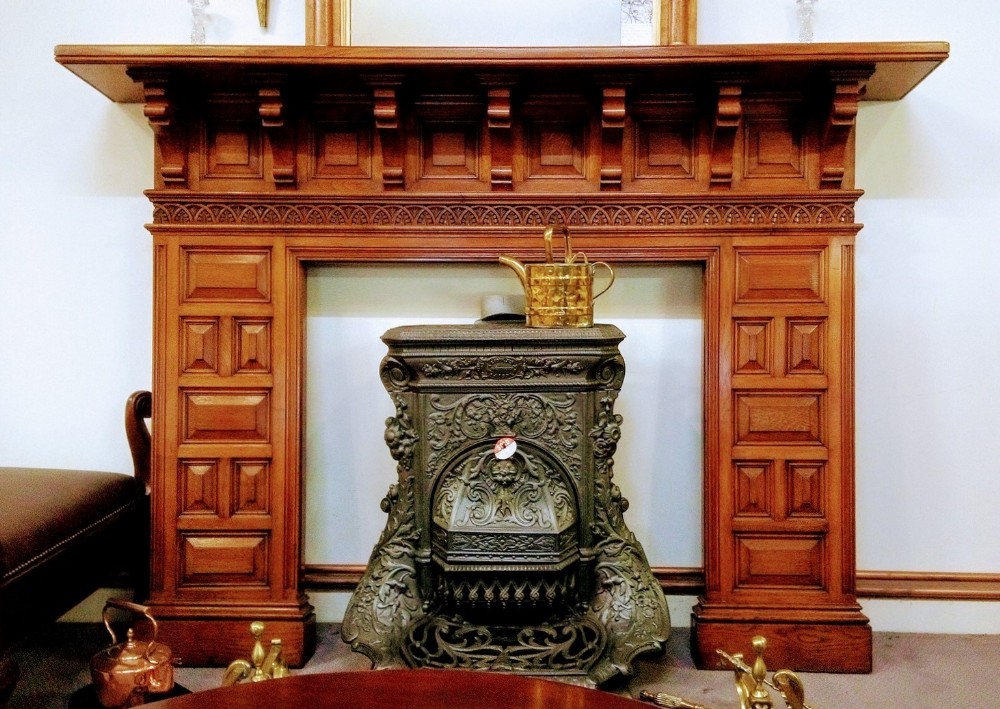 Impressive Rich Golden Oak fire Surround from around 1900
