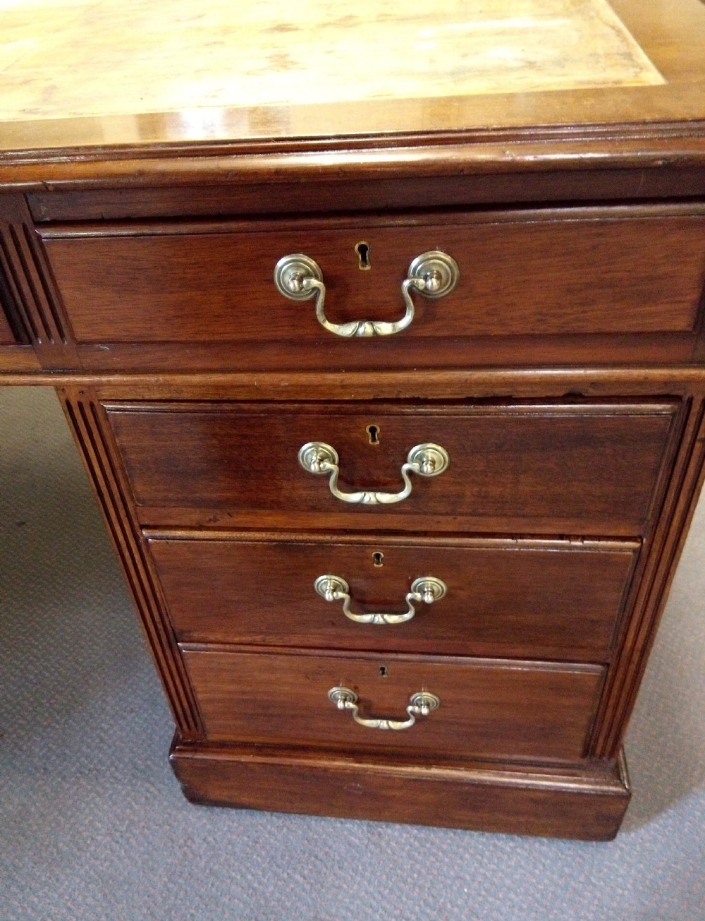 Substantial very tidy Mahogany Partners Desk View II