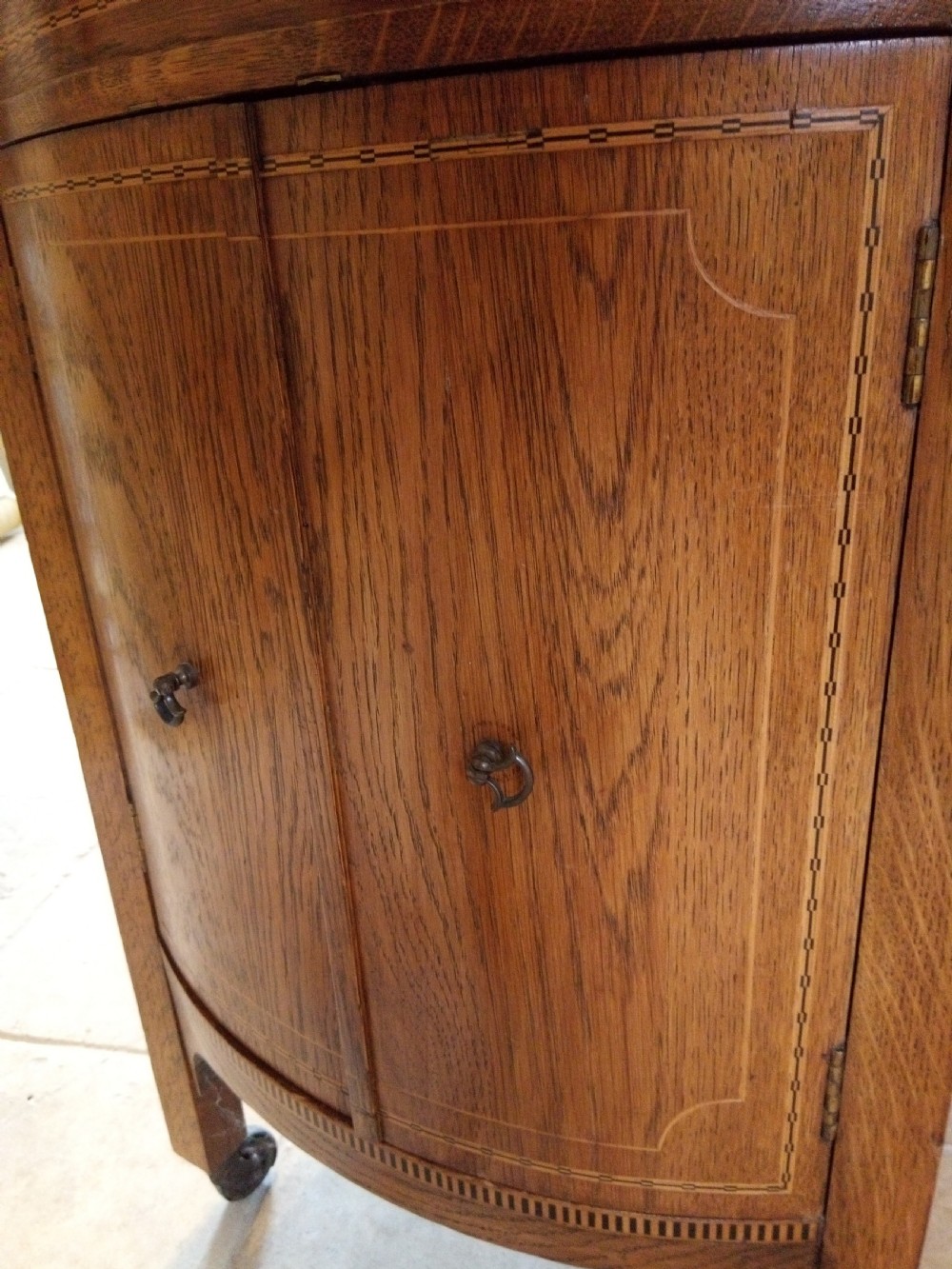 Inlaid Oak Cabinet, superb for drinks cupboard View V