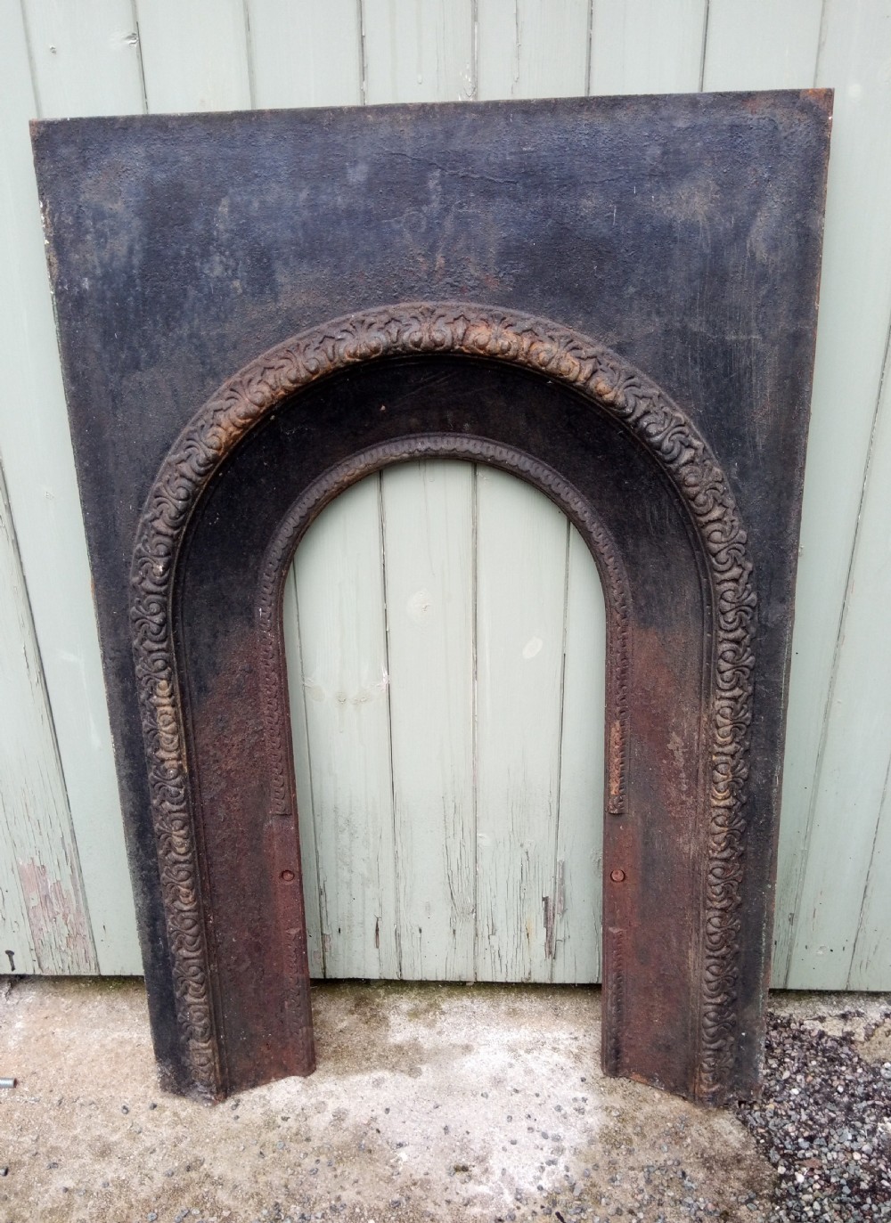 Lovely simple 19C stone fire surround from Yorkshire cottage. View V