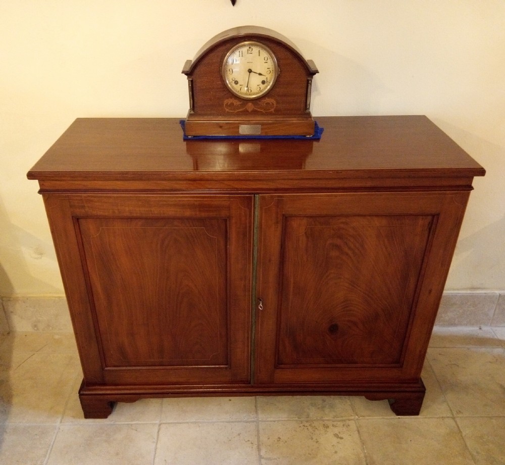 Really useful inlaid mahogany cabinet, circa 1900. View VIII