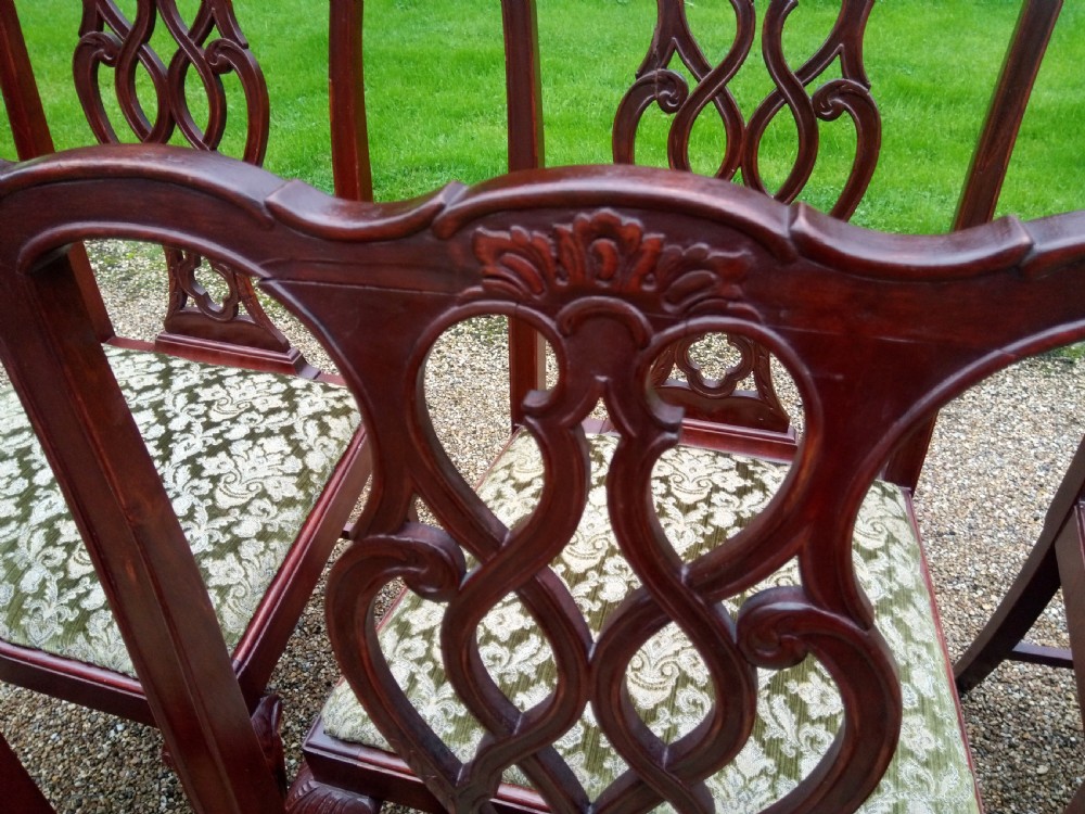 Set of 6 Chippendale style chairs early 20thC View III